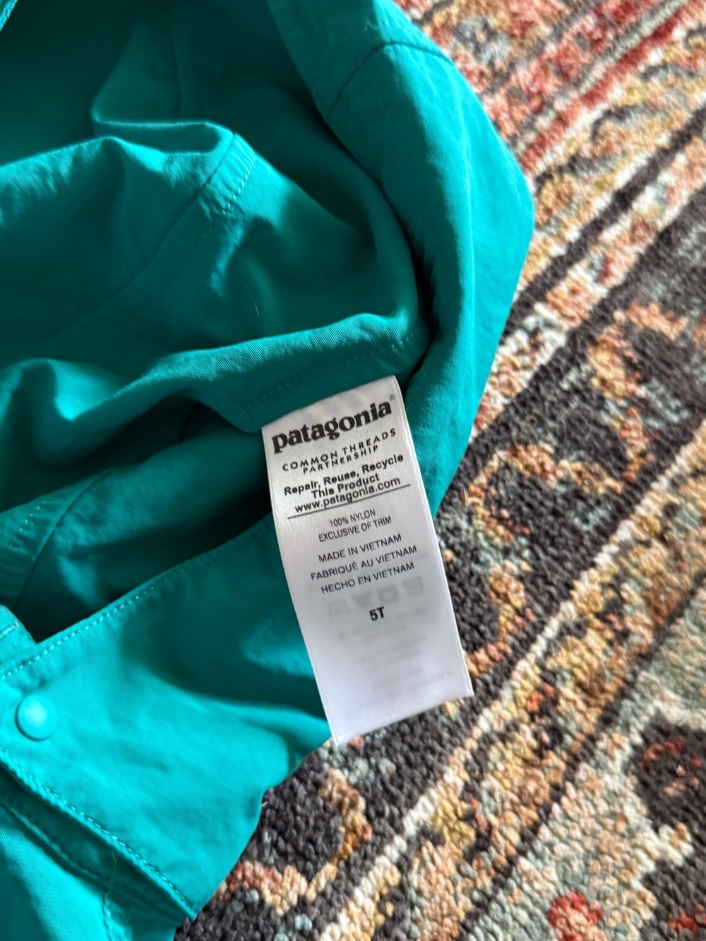 Patagonia Teal Hooded Vest - Picture 3 of 4